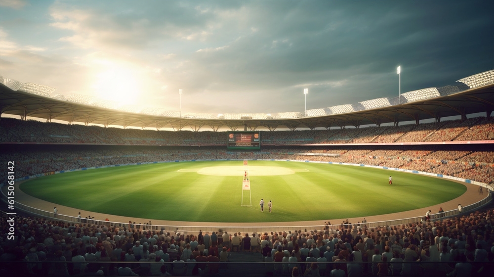 Cricket match stadium